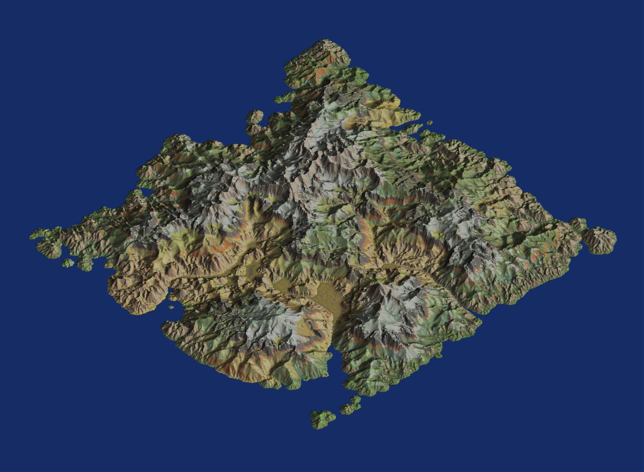 Isometric terrain render